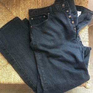 Levi 501 Faded Black button fly original fit jeans